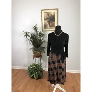 Robbie Bee Women Wrap Dress 8 Suplice Whimsigoth 3/4 Sleeve Fairy Core Mob Wife